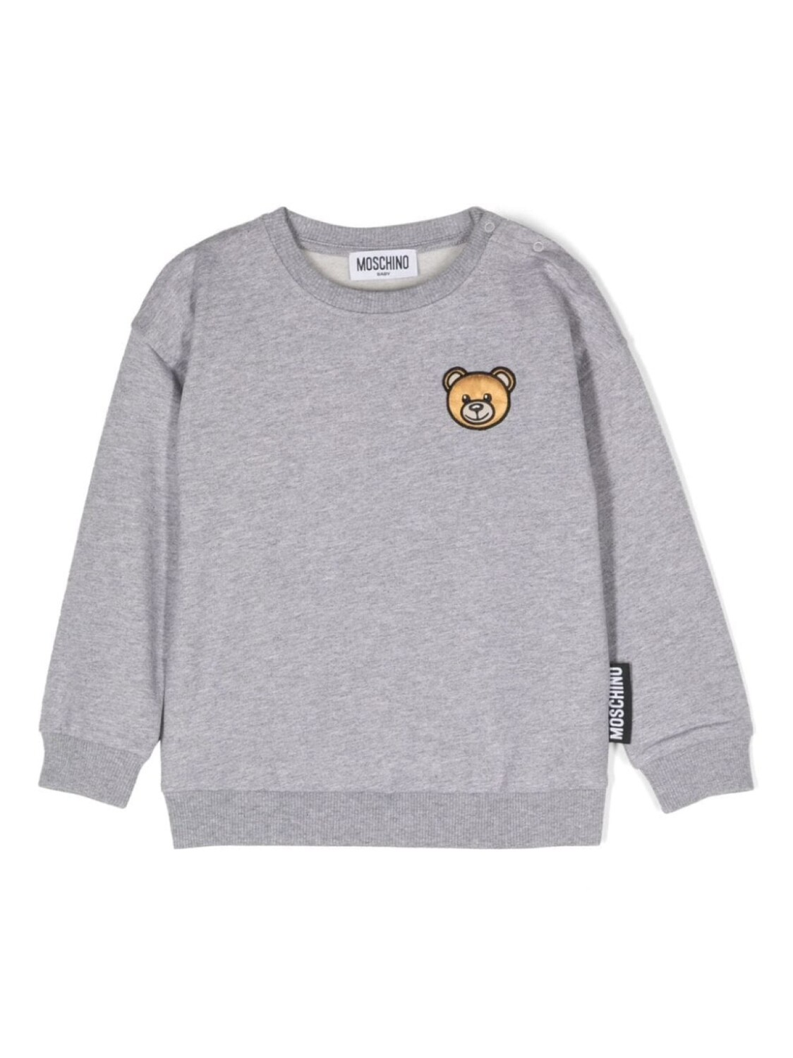

Moschino Kids толстовка с нашивкой Teddy Bear, серый