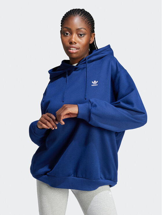 Толстовка оверсайз Adidas, синий олимпийка adidas originals размер 34 розовый