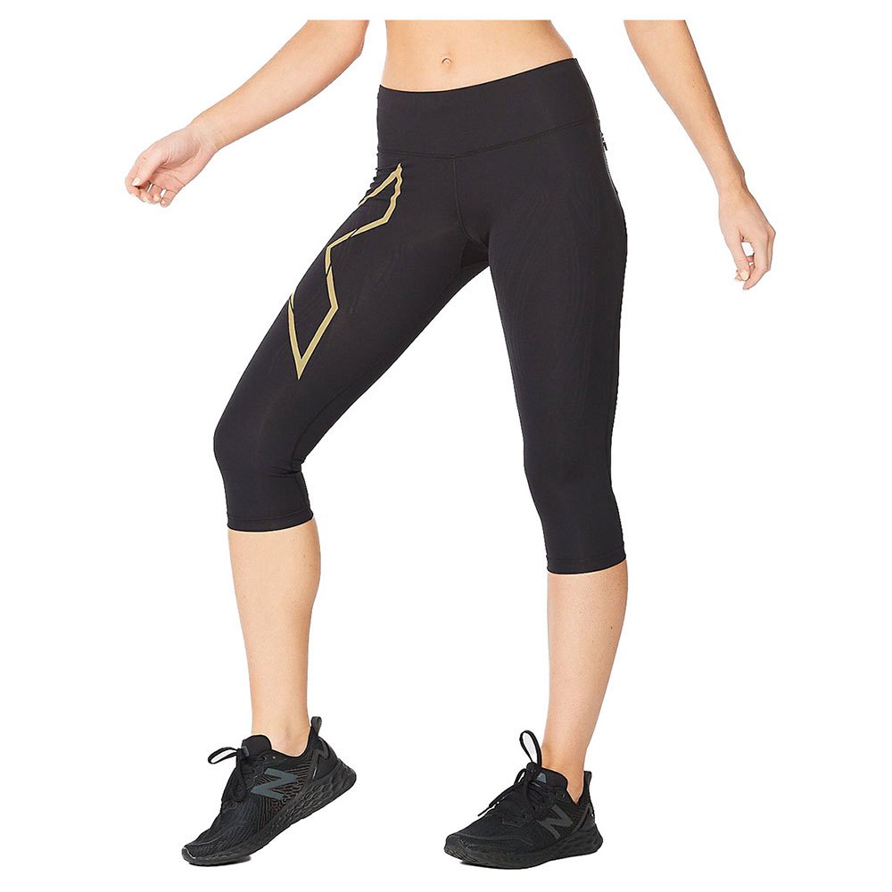 

Тайтсы 2XU Light Speed Mid Rise Compression 3/4 3/4, черный