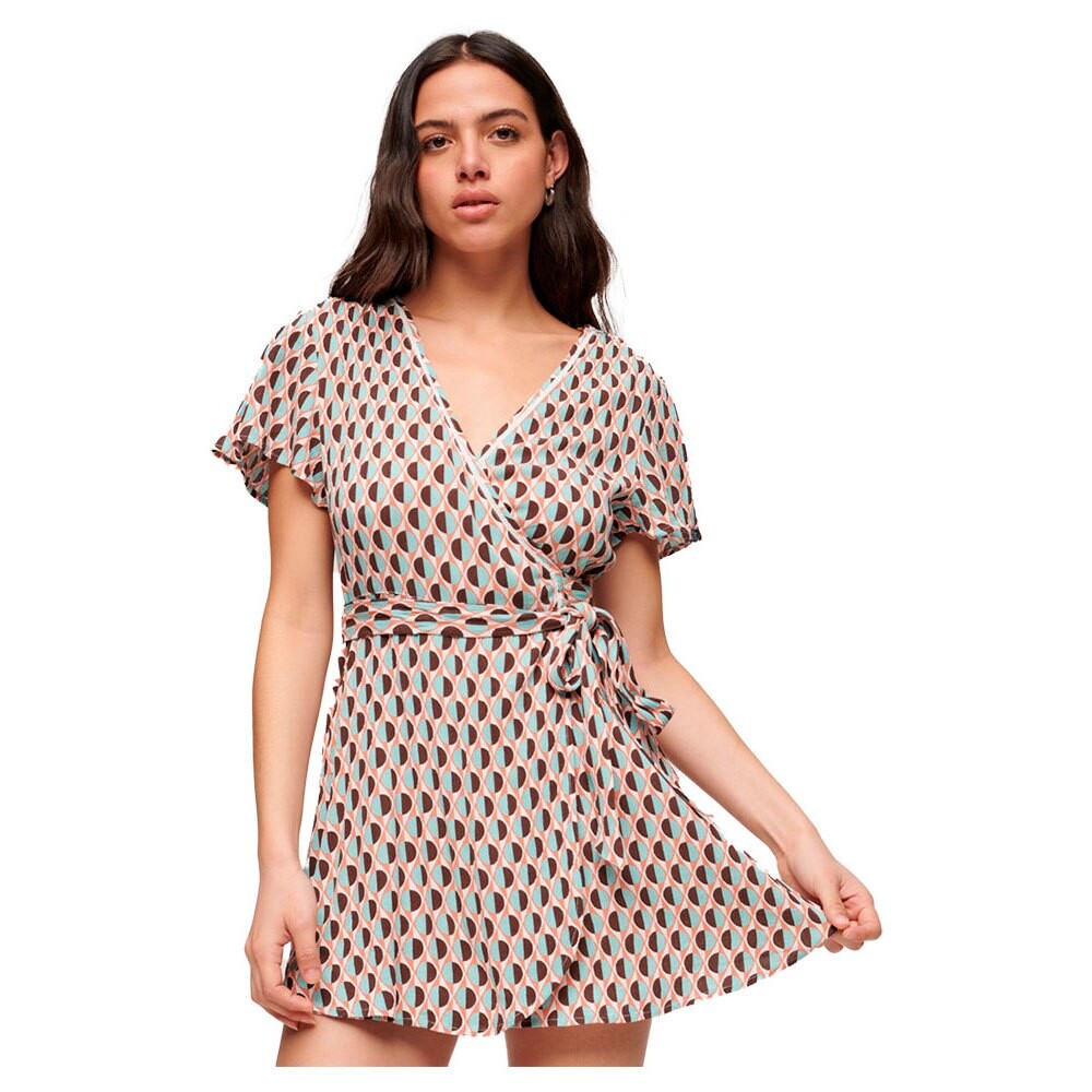 

Платье Superdry Vintage Mini Wrap, бежевый