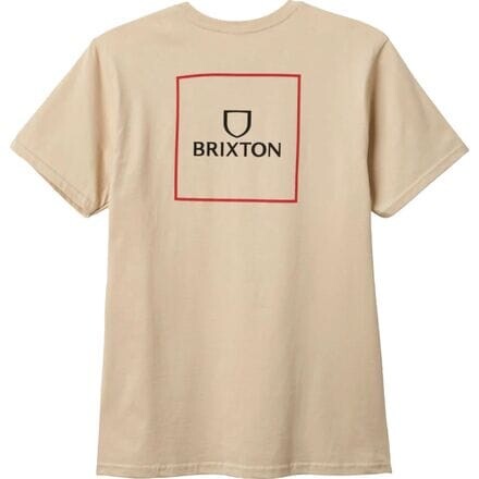 

Футболка Alpha Square с короткими рукавами мужская Brixton, цвет Cream/Mars Red