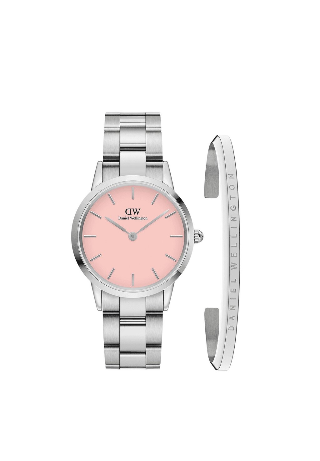 Часы Iconic Link Blush 32 + Браслет Малый Daniel Wellington, цвет silver-coloured daniel wellington iconic link ceramic 32mm