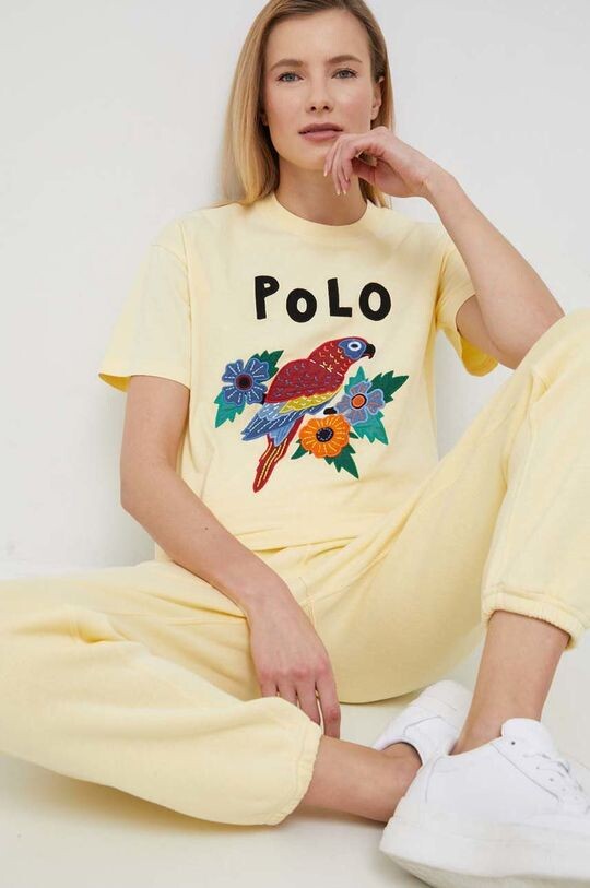 

Хлопковая футболка Polo Ralph Lauren, желтый
