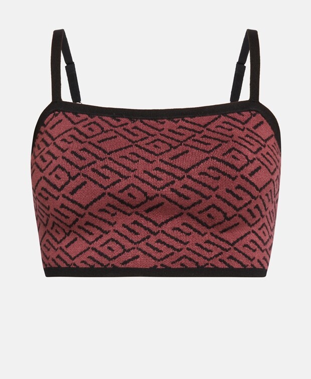 

Укороченный топ Guess, бордовый