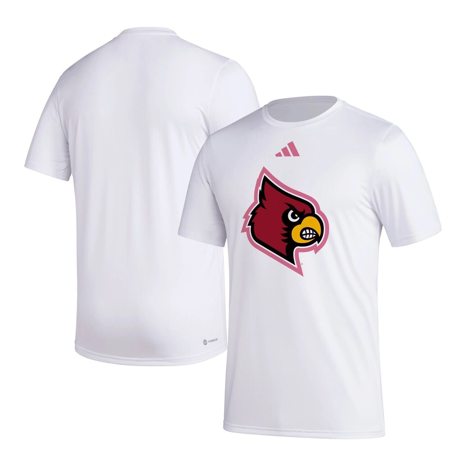 

Мужская белая футболка Louisville Cardinals Pregame AEROREADY adidas