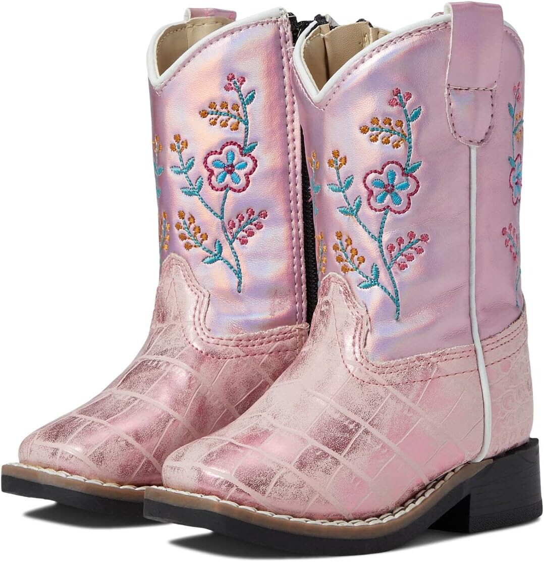 

Ковбойские сапоги Pink Croc Old West, цвет Antique Pink Croco Foot/Shiny Pink Shaft