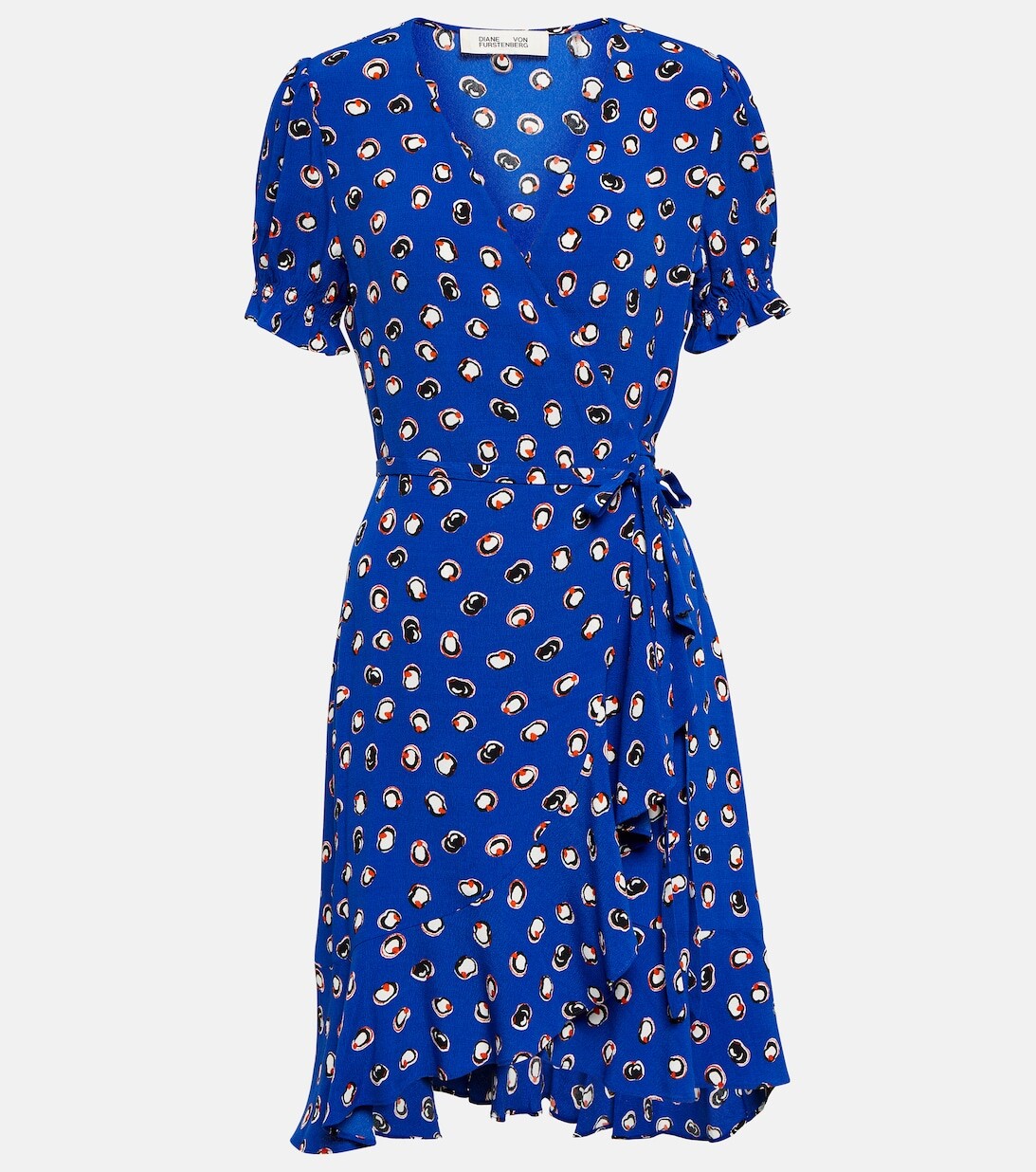 

Мини-платье Emilia с запахом и принтом DIANE VON FURSTENBERG, синий