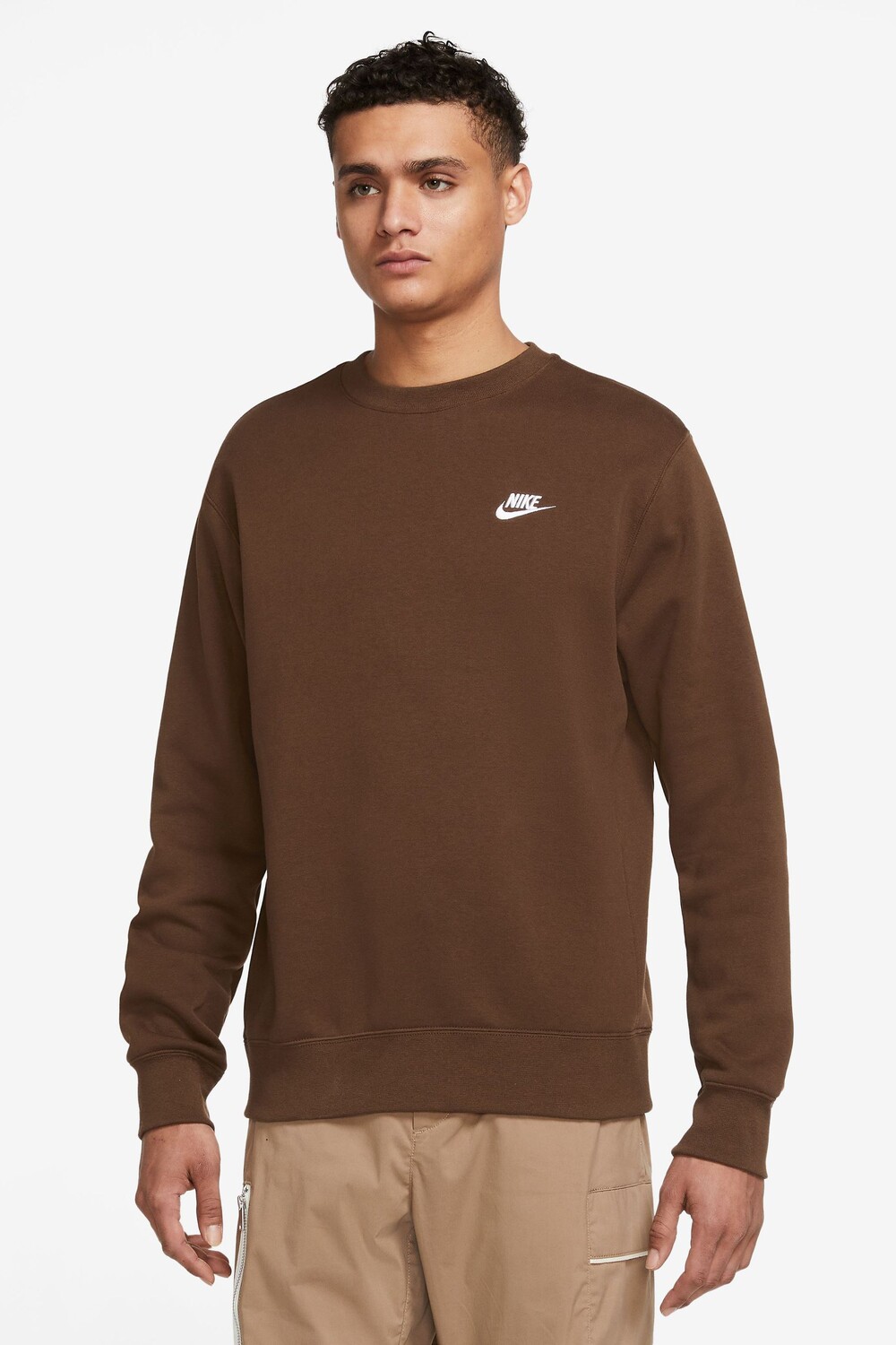 

Клубная толстовка с круглым вырезом Nike, коричневый