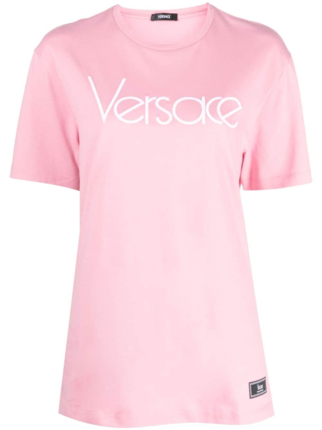 

Versace футболка с вышитым логотипом, розовый