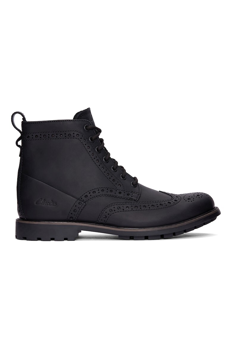 

Кожаные ботинки Westcombelimit с перфорацией Clarks, черный