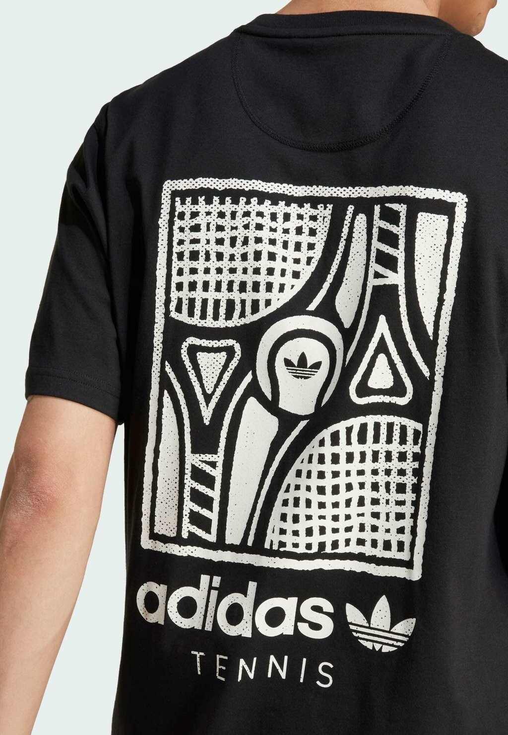 

Футболка с принтом Trefoil adidas Originals, черная
