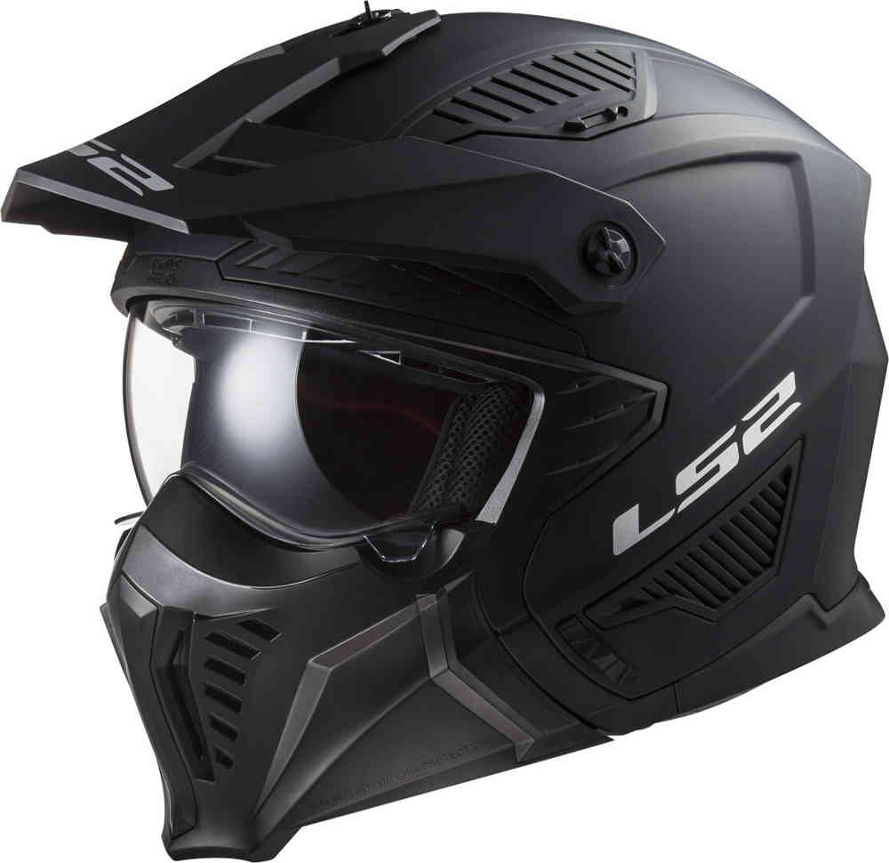 OF606 Твердый шлем дрифтера LS2, черный мэтт ff325 стробоскопический шлем ls2 черный мэтт