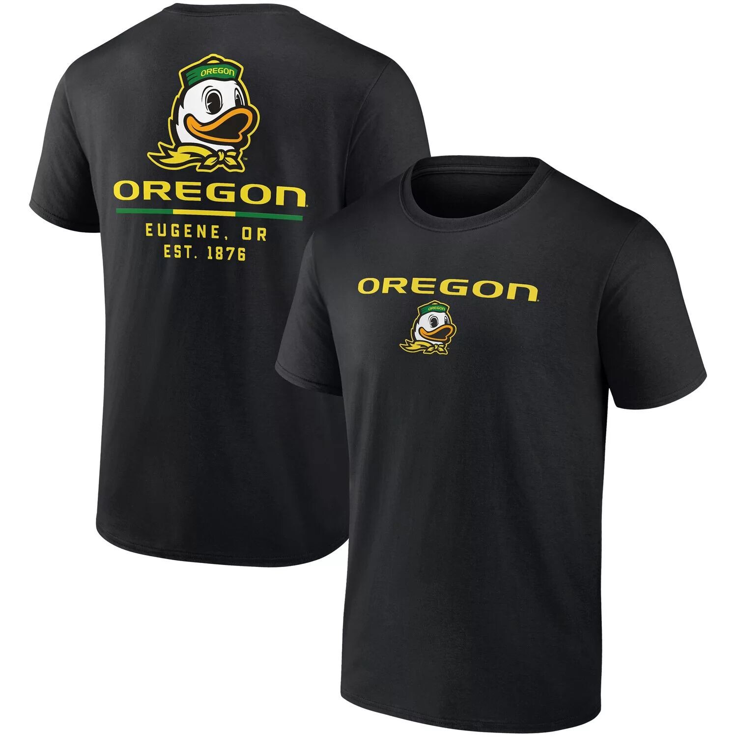 

Мужская черная футболка с логотипом Oregon Ducks Game Day 2-Hit Fanatics, Черный