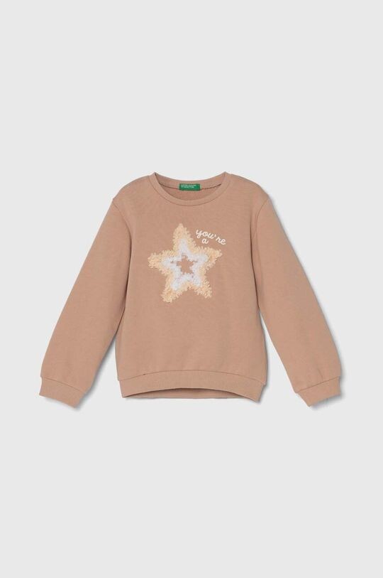 

United Colors of Benetton Детская хлопковая толстовка, бежевый