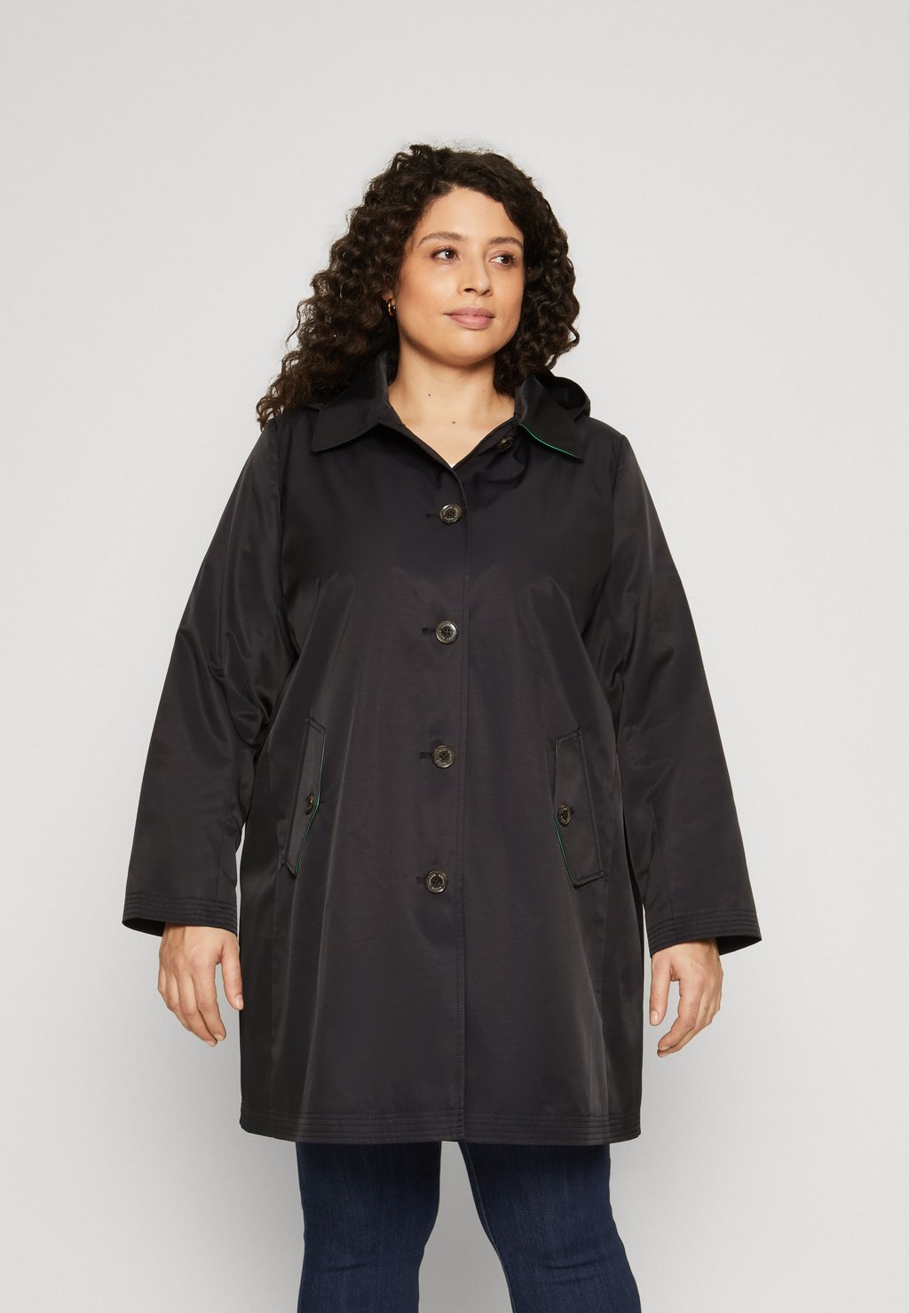 Короткое пальто LINED COAT Lauren Ralph Lauren Woman, темно-синий