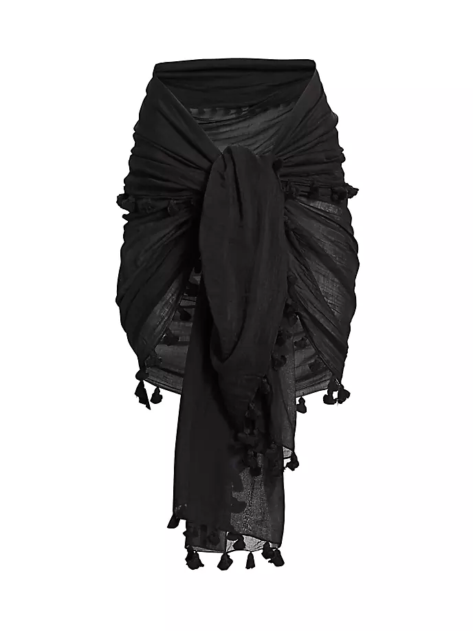 

Прозрачное парео с кисточками Melissa Odabash, черный