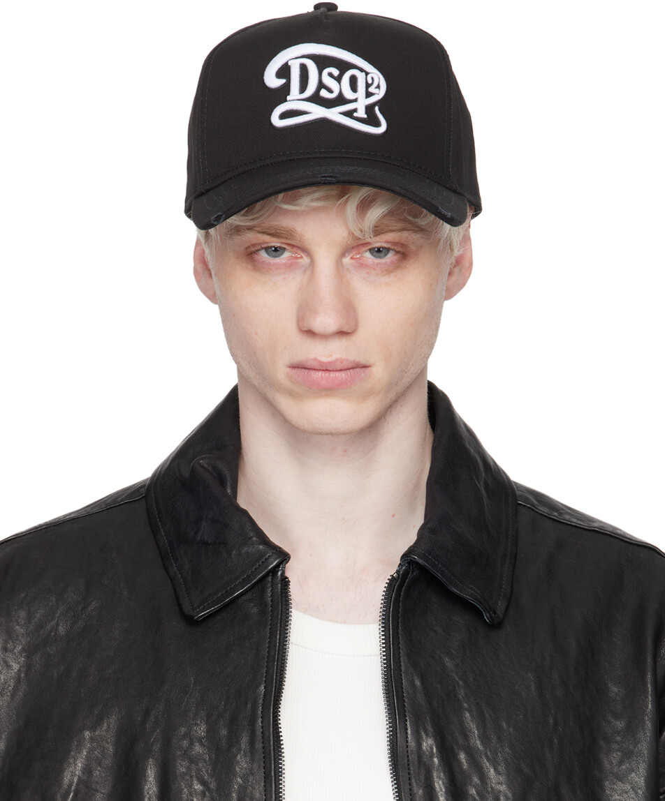 

Черная кепка с вышивкой Dsquared2