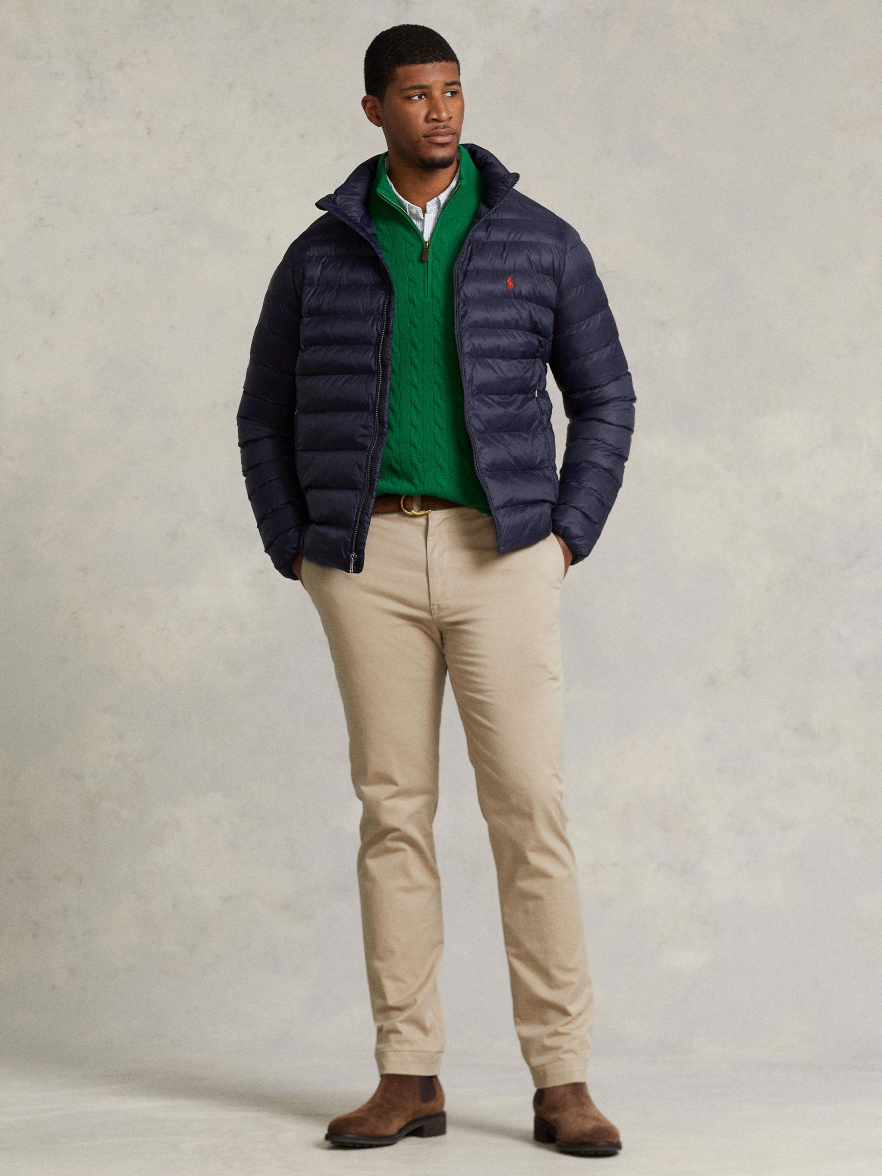 

Складная куртка Polo Ralph Lauren Big & Tall Terra из переработанного наполнителя, темно-синяя коллекция, Синий