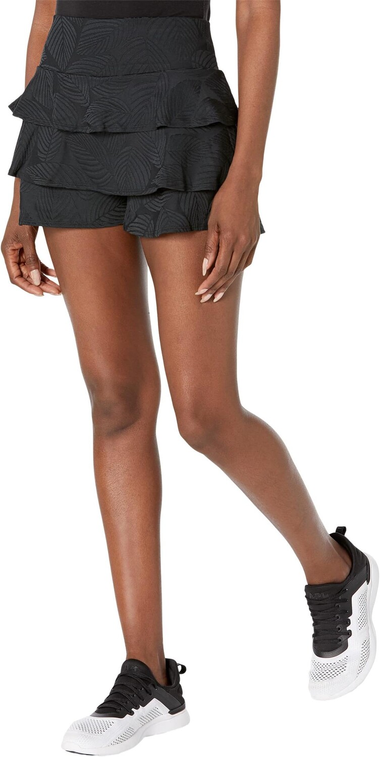 

Короткая юбка Court шириной 4,5 дюйма с оборками Tail Activewear, цвет Onyx