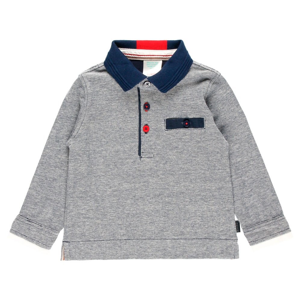 

Поло с коротким рукавом Boboli Piqué With Codes, серый