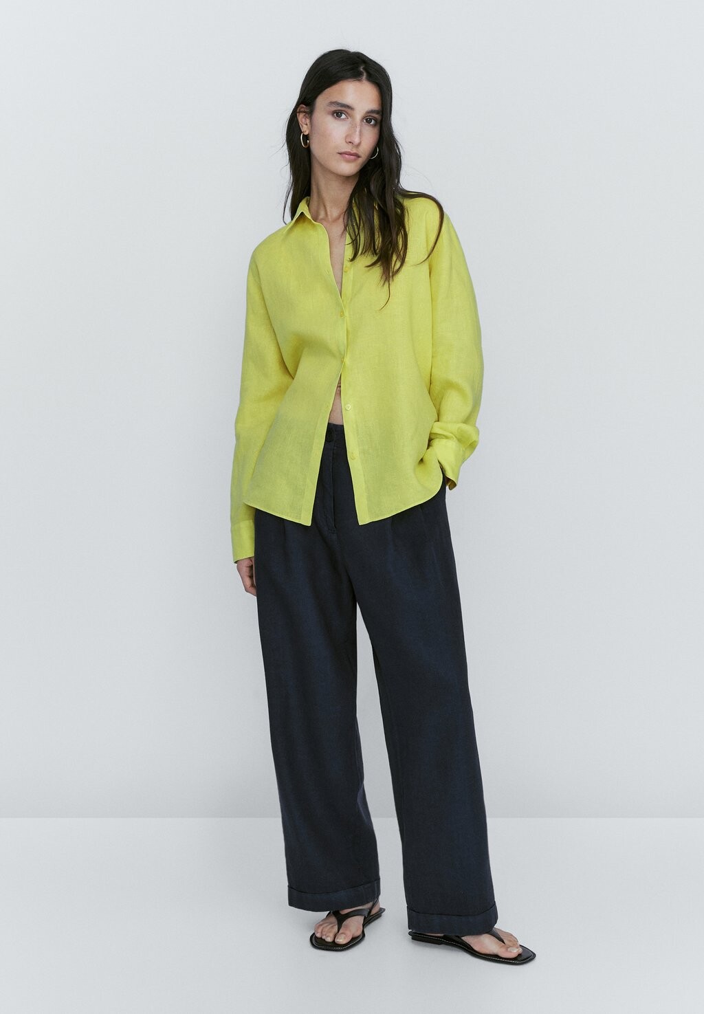 

Блузка на пуговицах Massimo Dutti, желтый
