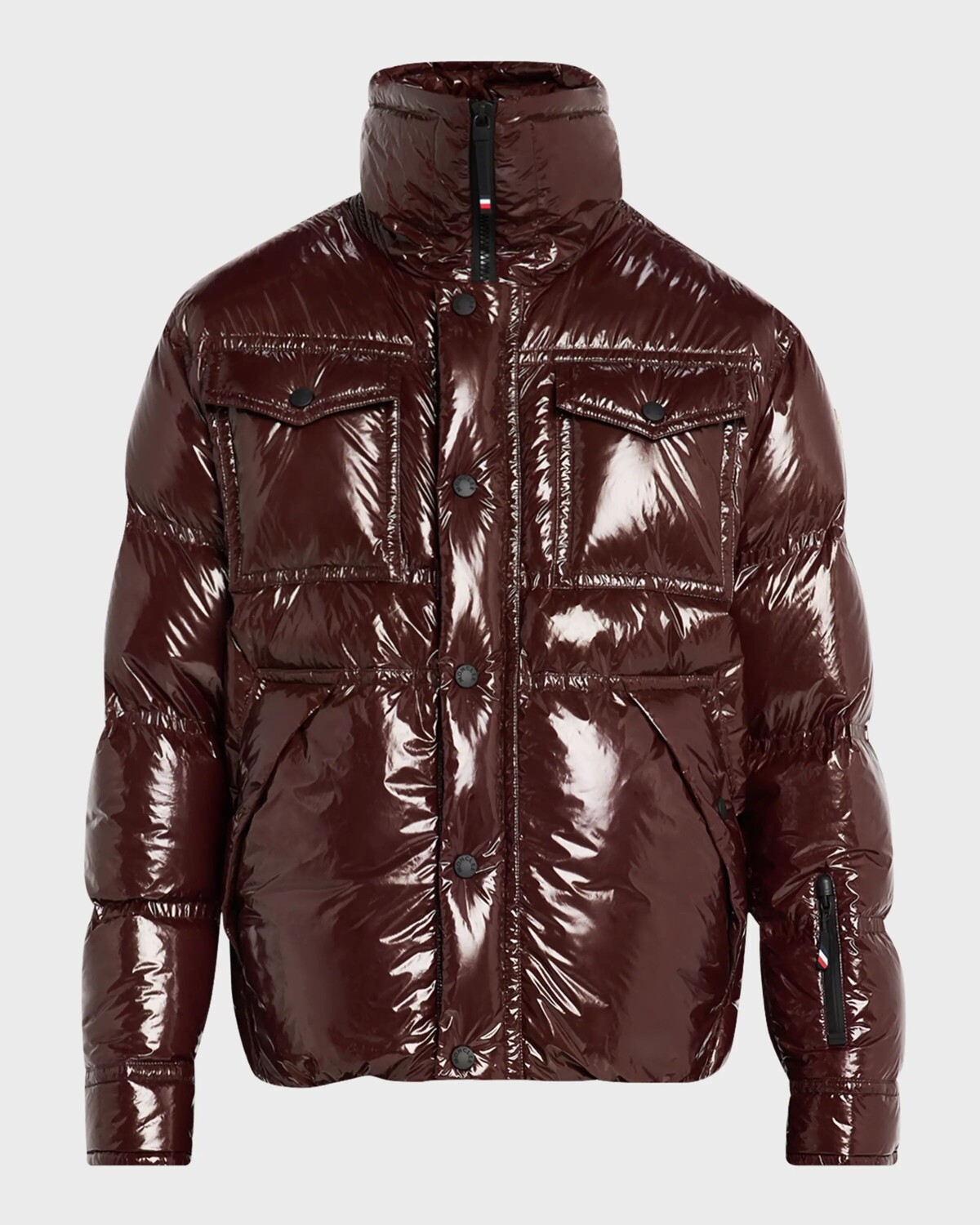 

Мужская глянцевая куртка-пуховик Tecka Moncler Grenoble, цвет Taupe