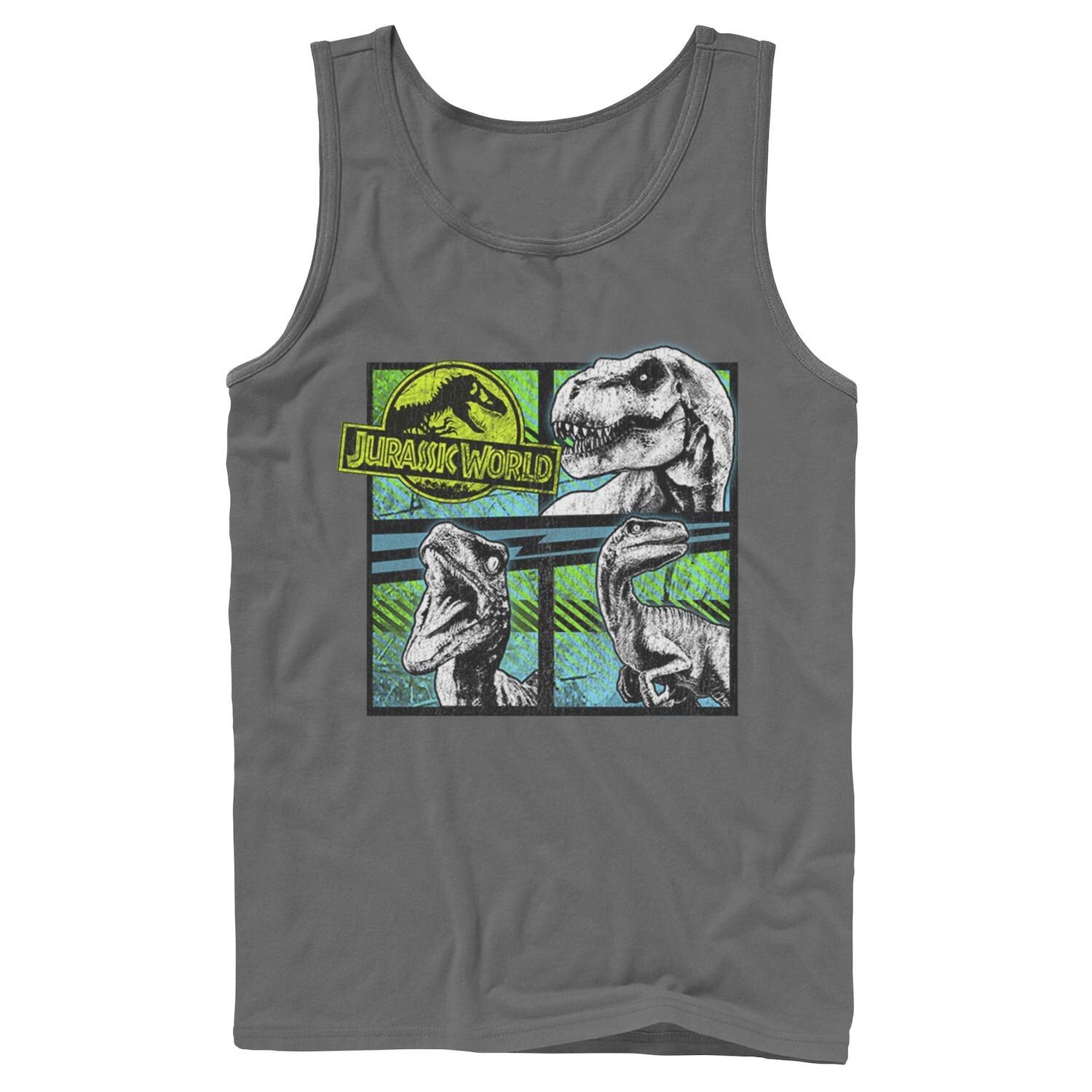 

Мужская майка Jurassic World Dinosaurs Group Of 3 с неоновым рисунком Licensed Character