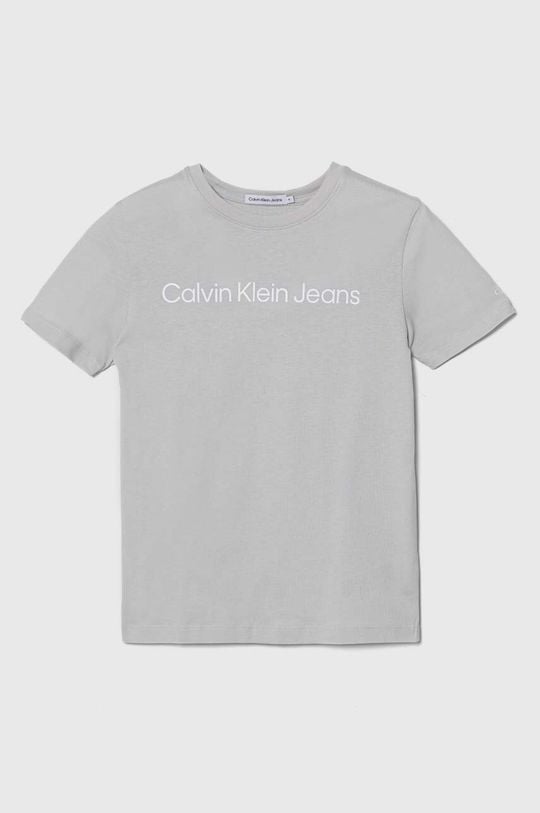 

Хлопковая футболка для детей Calvin Klein Jeans, серый