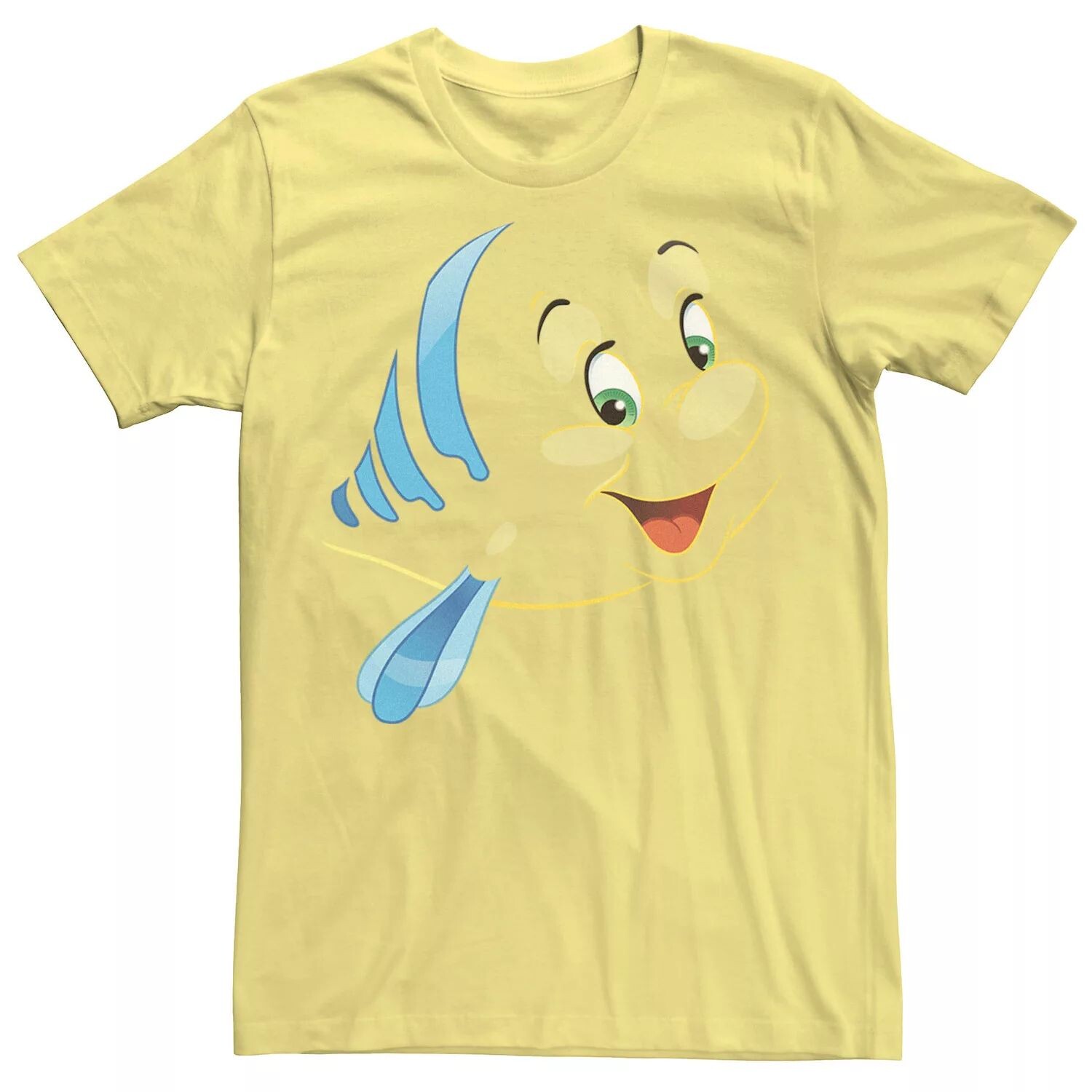 

Мужская футболка Disney Flounder Face с большим лицом Licensed Character