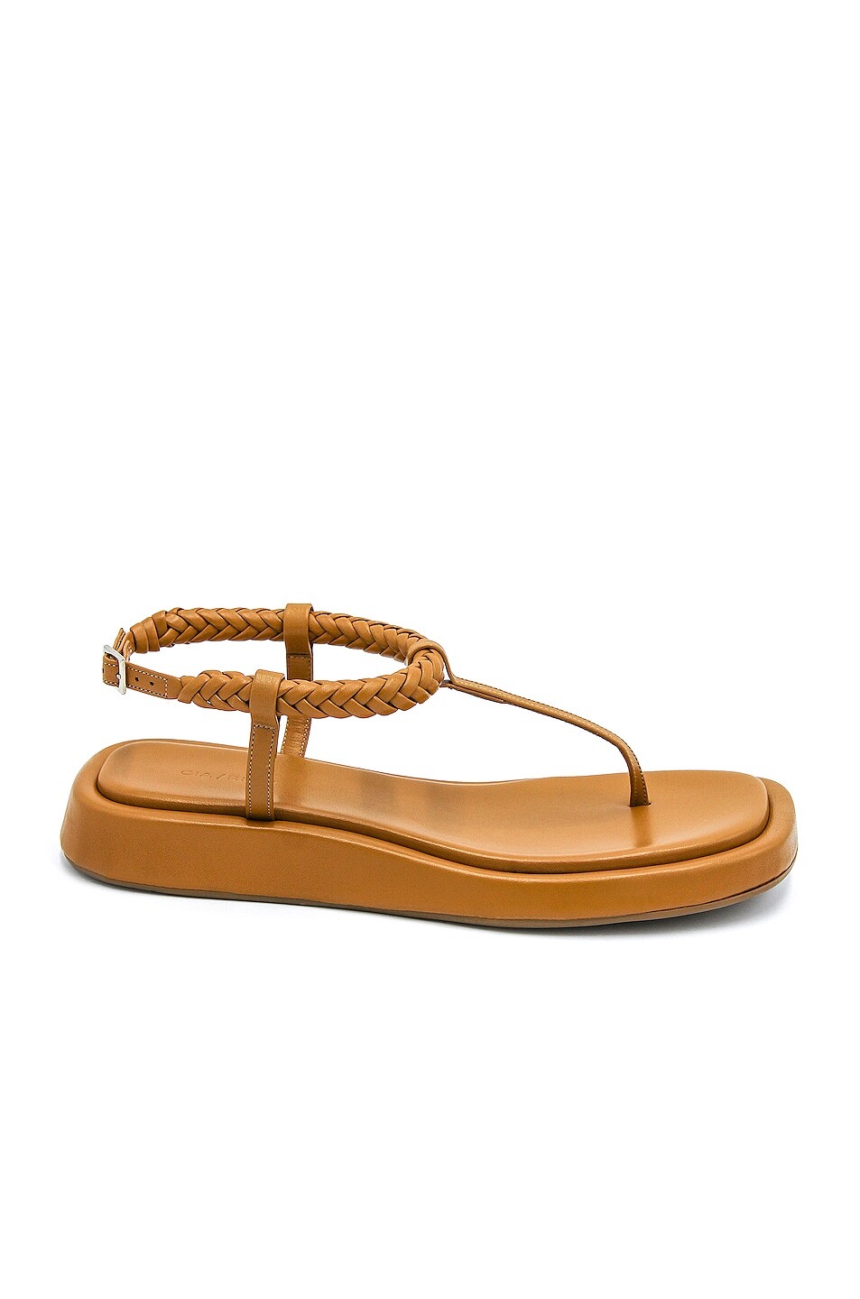 

Сандалии Gia Borghini X RHW Flat Thong, цвет Golden Brown
