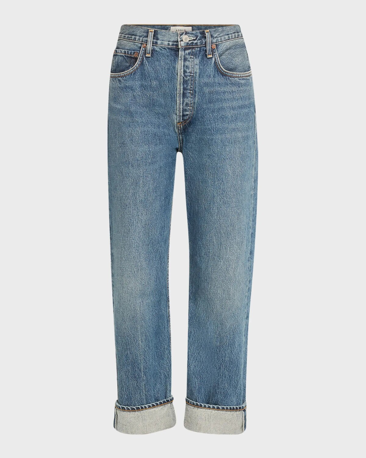 

Джинсы Fran с манжетами Agolde, цвет Dwell Med Ind