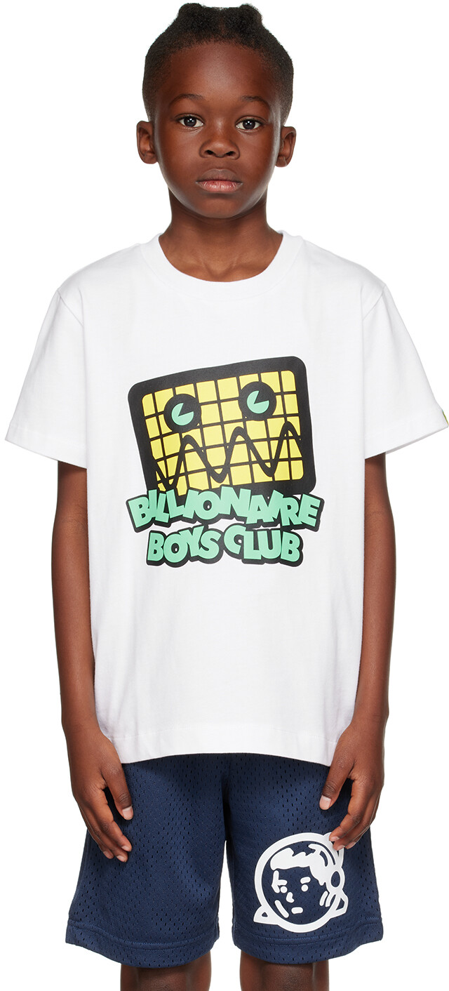

Детская белая футболка с принтом Billionaire Boys Club