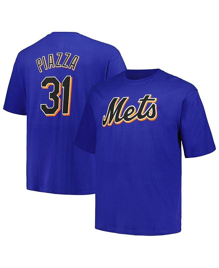 

Мужская футболка Mike Piazza Royal New York Mets Big and Tall Cooperstown Collection с именем и номером игрока Profile, синий