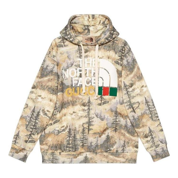 Толстовка Gucci x The North Face Hoodie 'Forest Print', цвет forest print