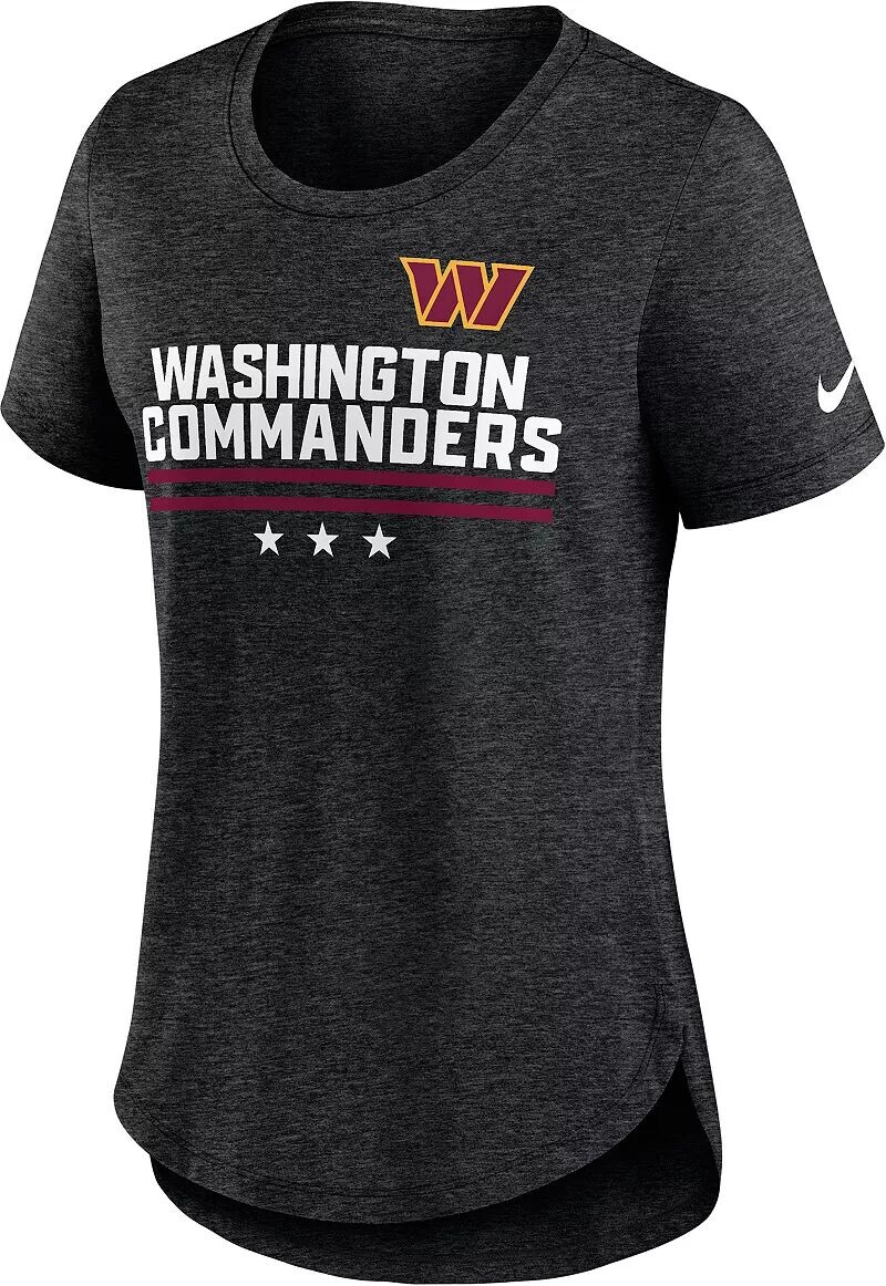 

Женская черная футболка из трех смесей Nike Washington Commanders Local