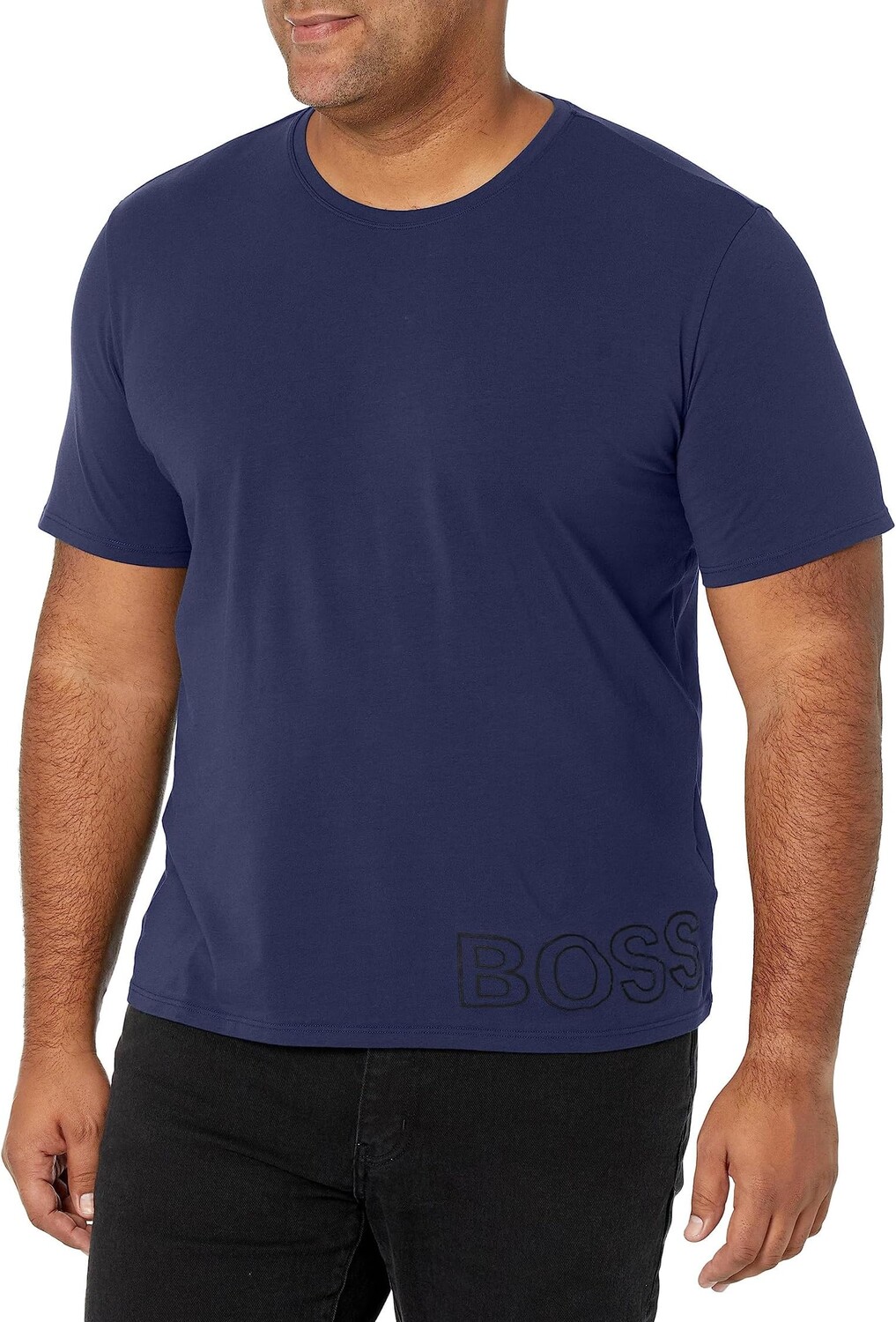 

Футболка Identity с круглым вырезом и короткими рукавами BOSS, цвет Dusty Blue