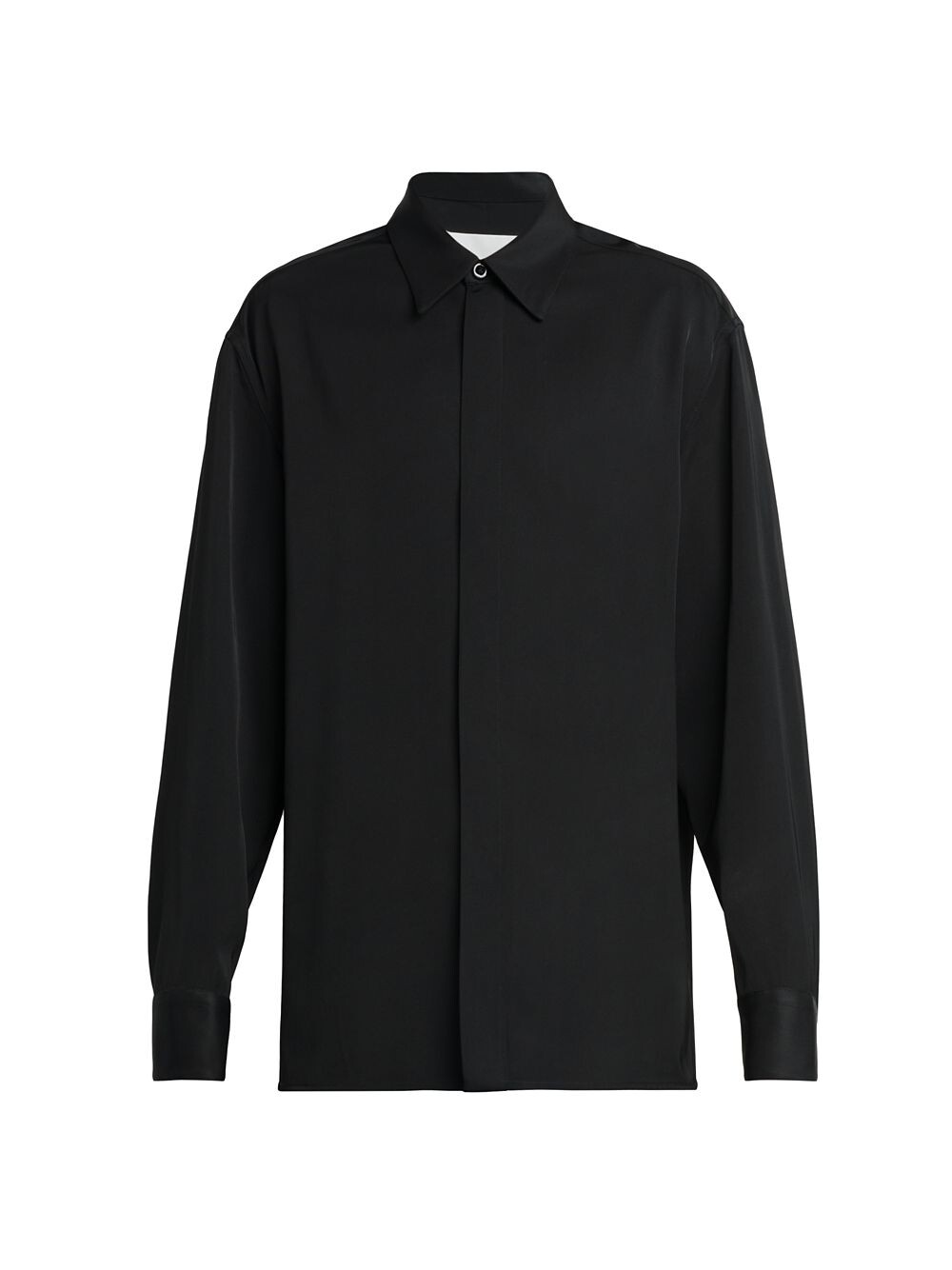 

Рубашка свободного кроя из твила Jil Sander, черный