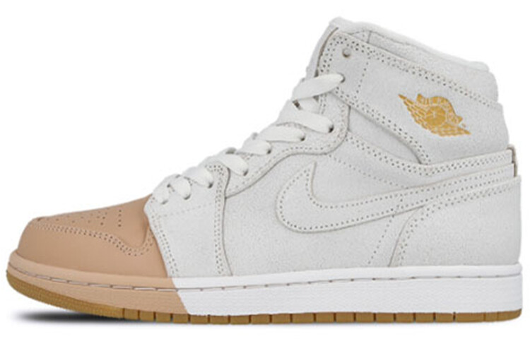 

Кроссовки Jordan 1 Retro с высоким мыском белого цвета (W)