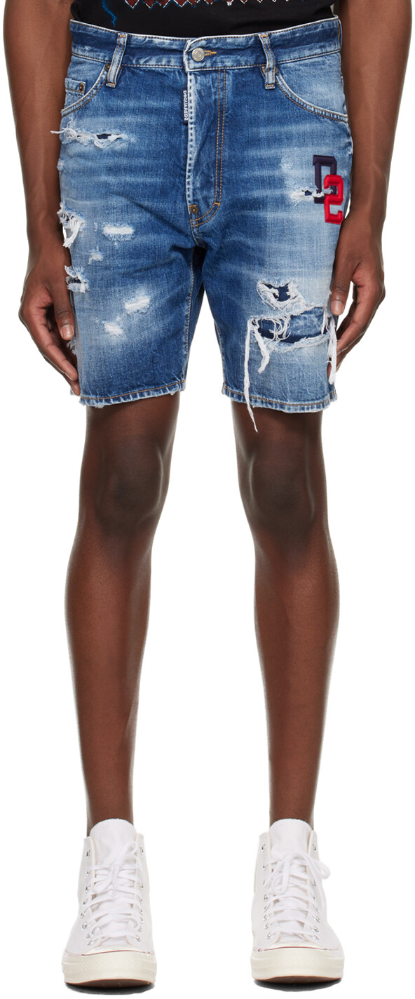 

Синие джинсовые шорты морской пехоты Dsquared2