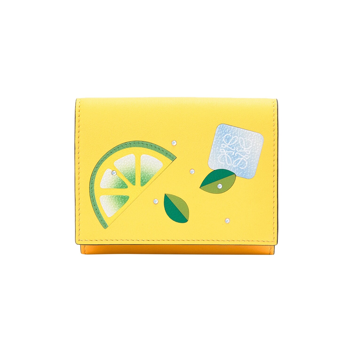 

Кошелек тройного сложения Loewe Cocktail, Лимон/Тан