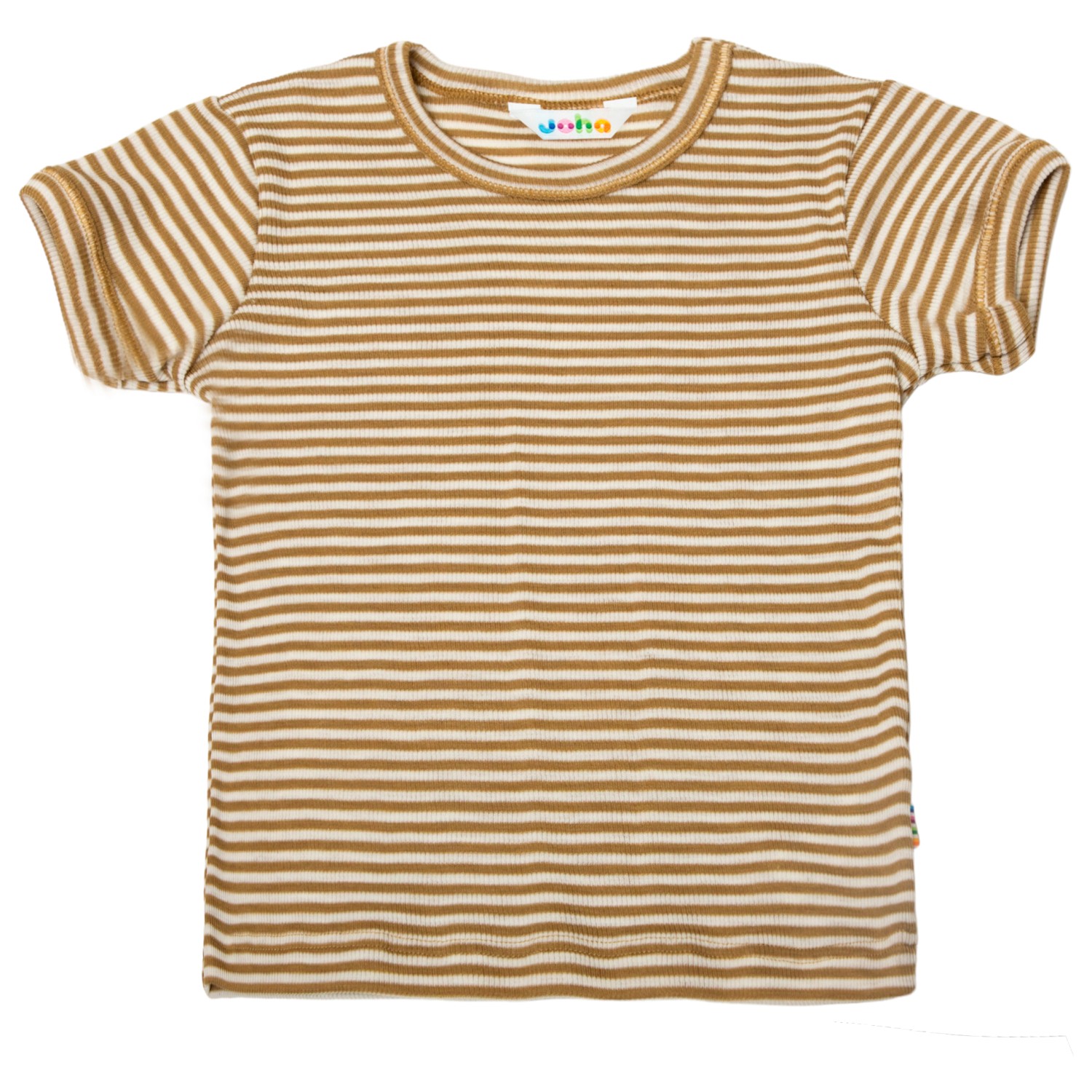 Рубашка из мериноса Joha Kid's Blouse S/S 17285, хаки цена и фото