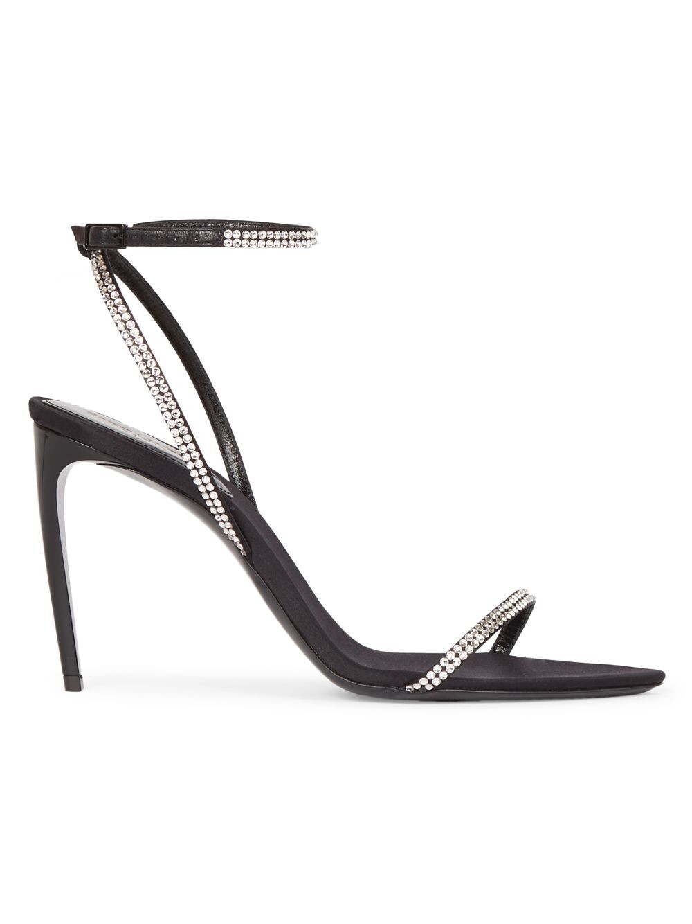 

Сандалии Georgia из креп-сатина со стразами Saint Laurent, неро