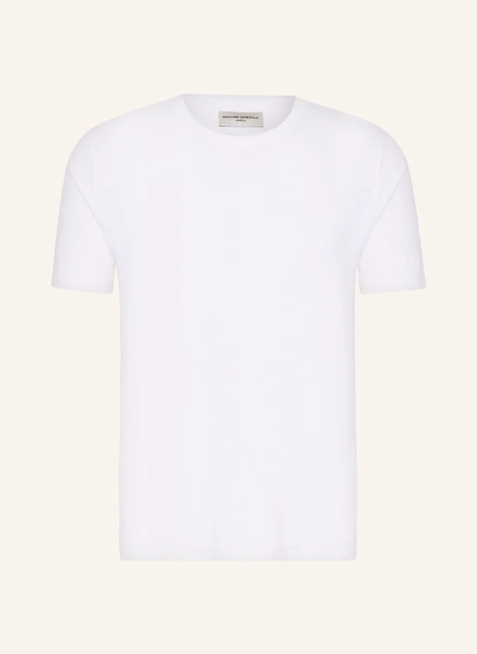 цена Льняная футболка Officine Générale, бежевый