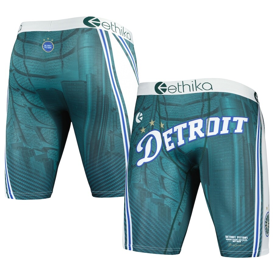 

Боксеры Ethika Detroit Pistons, зеленый