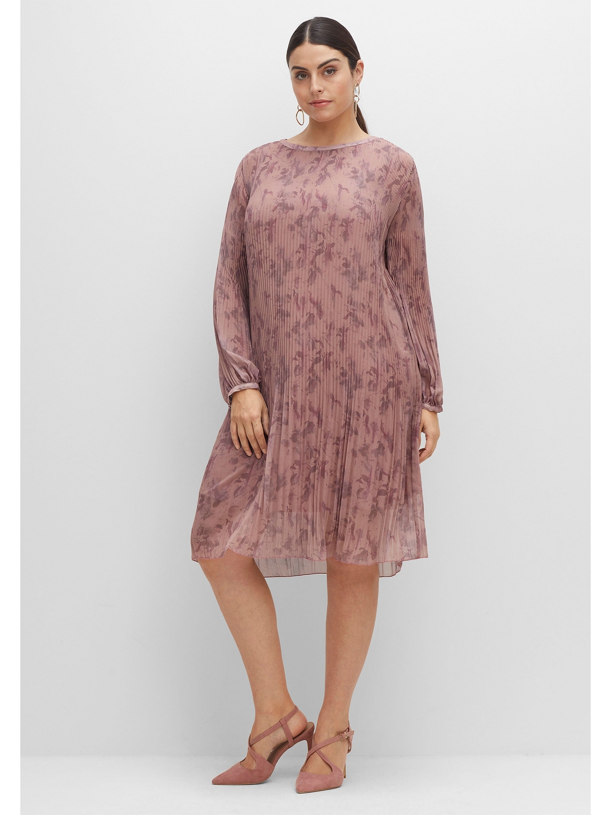 Платье sheego Chiffon, цвет rosé gemustert