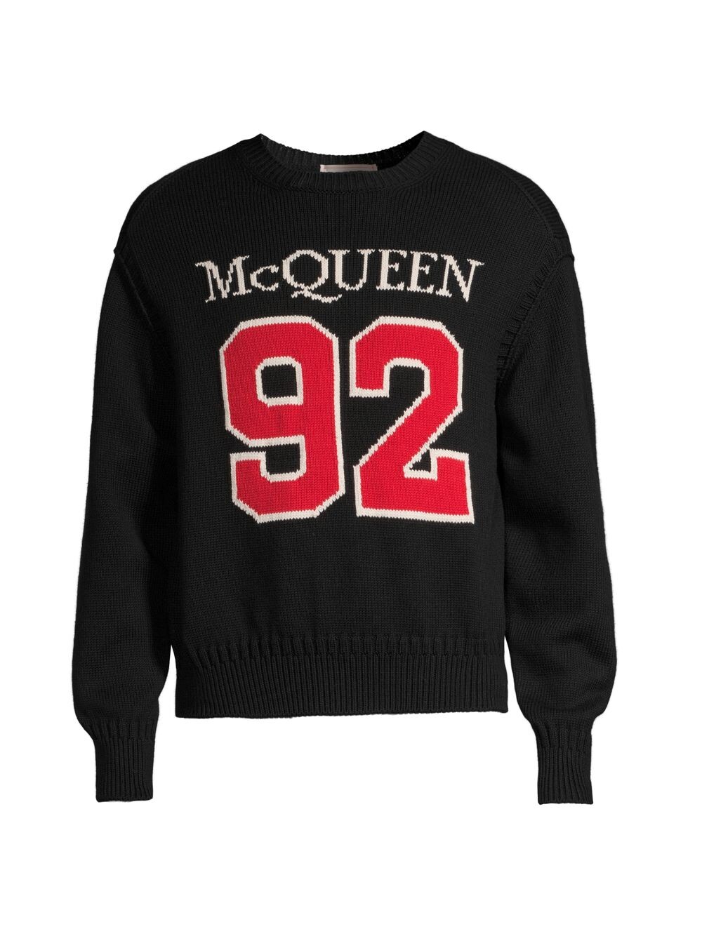 

Свитер с круглым вырезом с логотипом Alexander McQueen, черный
