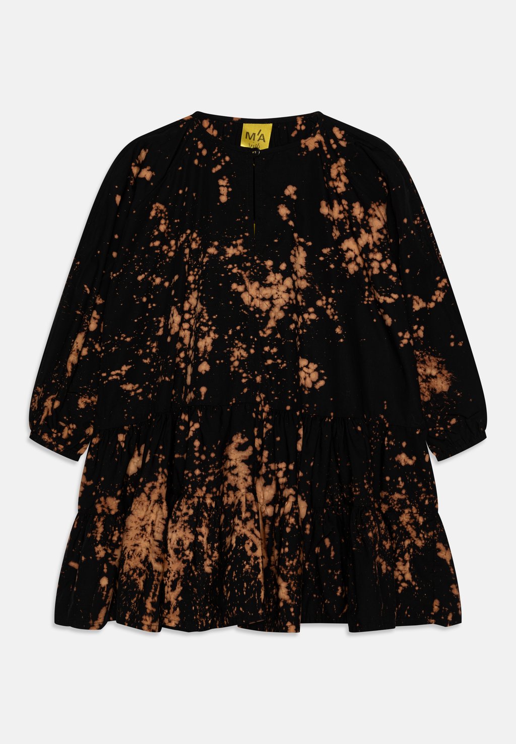 цена Платье-рубашка Splattered Gathered Dress M'A KIDS by Marques ' Almeida, цвет black/orange