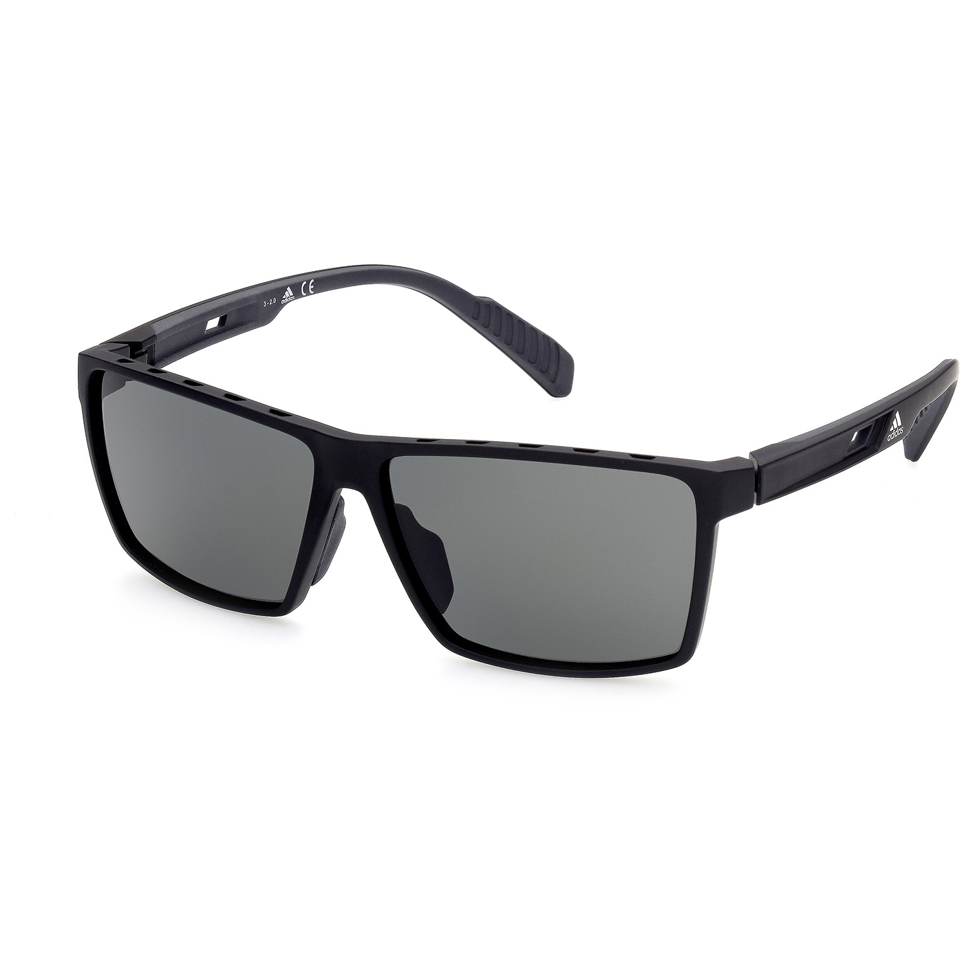 Солнцезащитные очки Adidas SP0034 Polarized Cat 3, матовый черный очки солнцезащитные stylemark polarized l2480d
