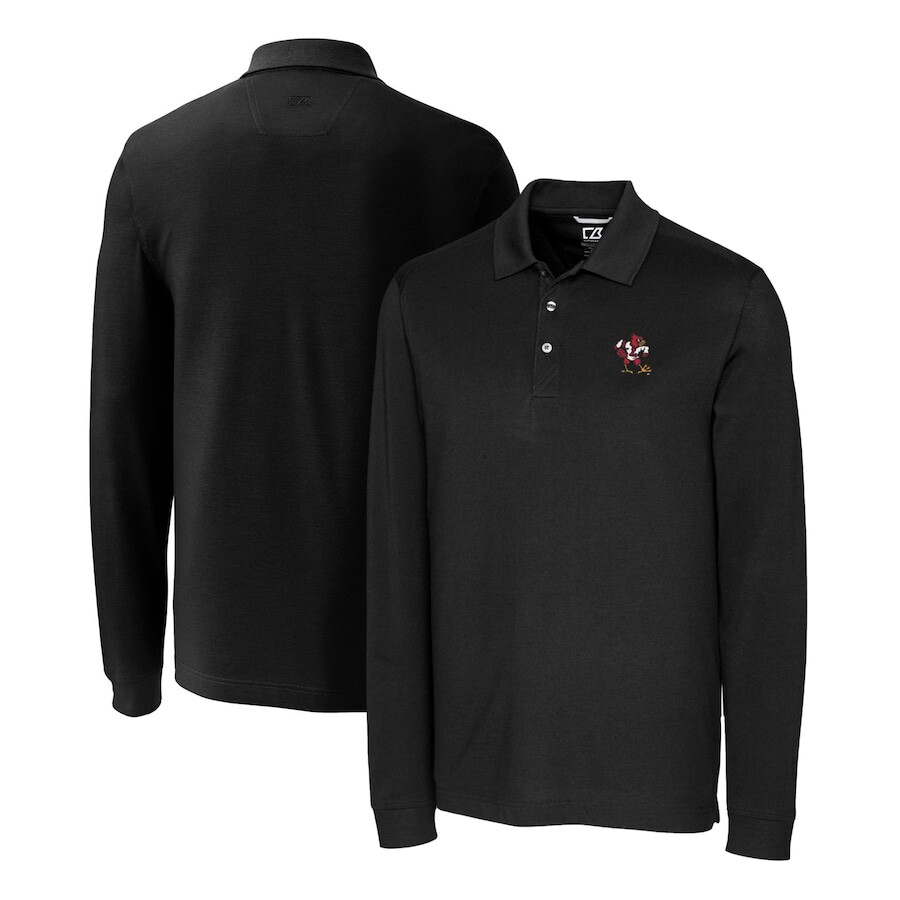 

Поло с длинным рукавом Cutter & Buck Louisville Cardinals, черный