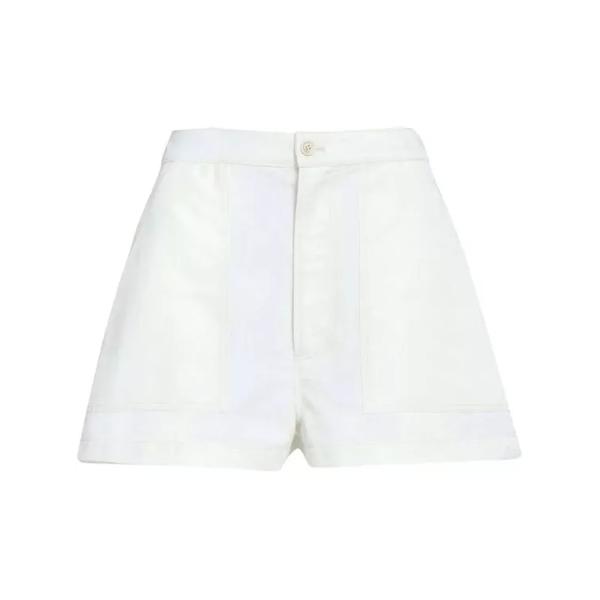 

Шорты logo-embroidered high-waist shorts Marni, белый